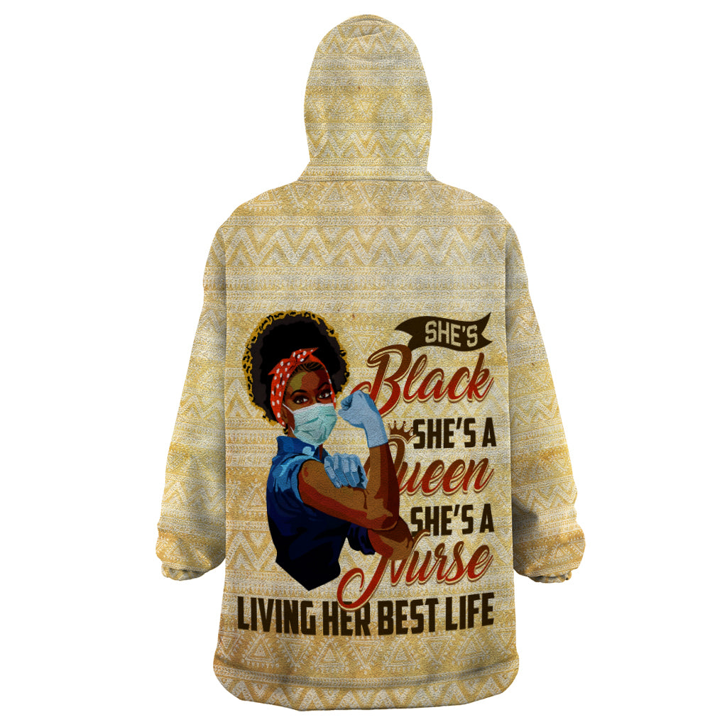 Afro Nurses Wearable Blanket Hoodie Black Queen African - Wonder Print Shop
