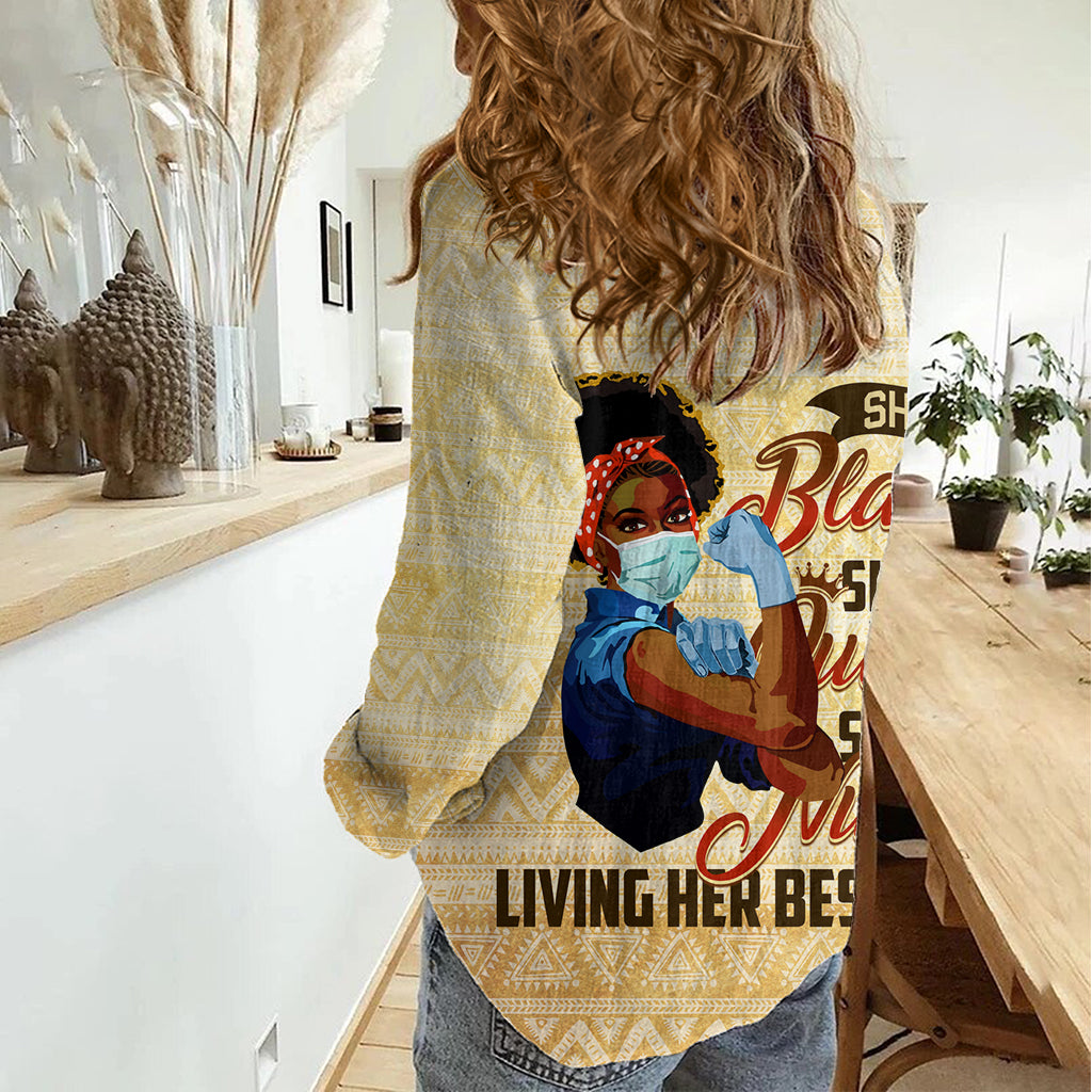 Afro Nurses Women Casual Shirt Black Queen African - Wonder Print Shop