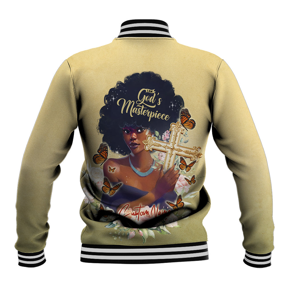 Personalized I Am God's Masterpiece Baseball Jacket African Women - Wonder Print Shop