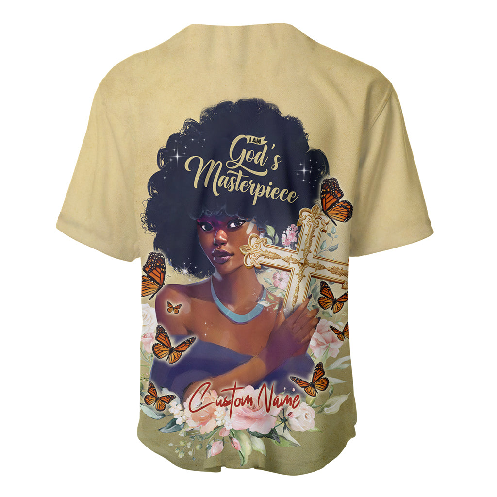 Personalized I Am God's Masterpiece Baseball Jersey African Women - Wonder Print Shop