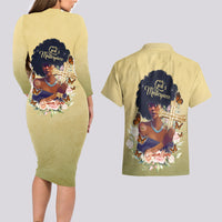 Personalized I Am God's Masterpiece Couples Matching Long Sleeve Bodycon Dress and Hawaiian Shirt African Women - Wonder Print Shop