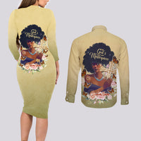 Personalized I Am God's Masterpiece Couples Matching Long Sleeve Bodycon Dress and Long Sleeve Button Shirt African Women - Wonder Print Shop