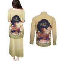 Personalized I Am God's Masterpiece Couples Matching Puletasi and Long Sleeve Button Shirt African Women - Wonder Print Shop