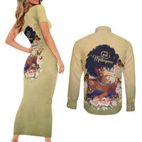 Personalized I Am God's Masterpiece Couples Matching Short Sleeve Bodycon Dress and Long Sleeve Button Shirt African Women - Wonder Print Shop