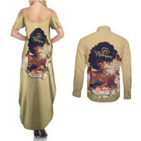 Personalized I Am God's Masterpiece Couples Matching Summer Maxi Dress and Long Sleeve Button Shirt African Women - Wonder Print Shop