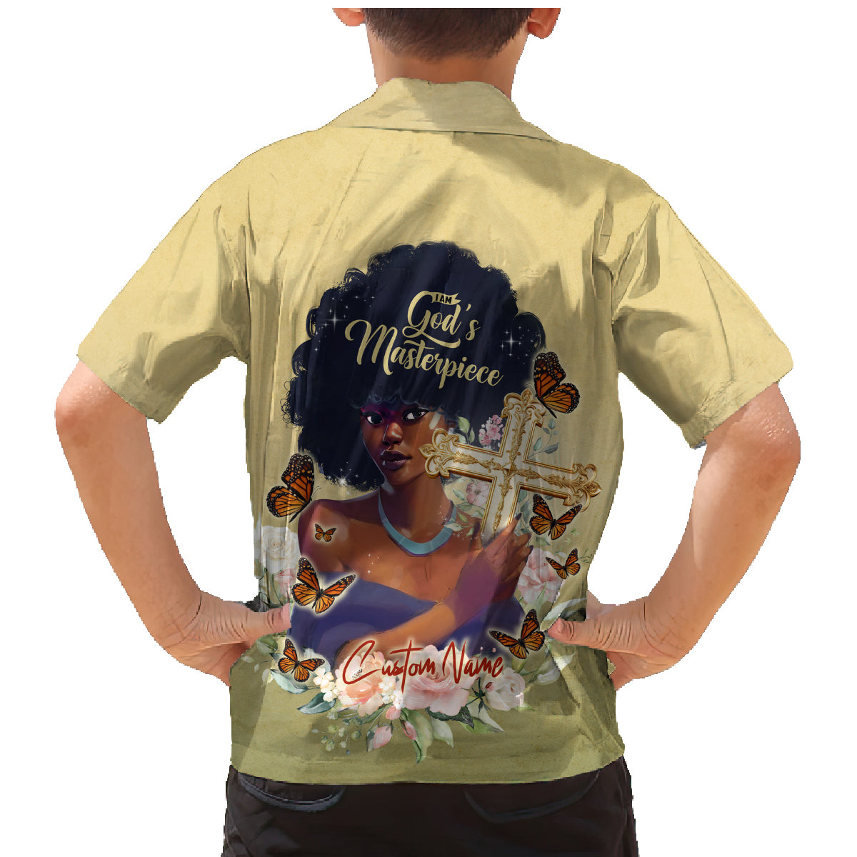 Personalized I Am God's Masterpiece Family Matching Mermaid Dress and Hawaiian Shirt African Women - Wonder Print Shop