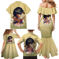 Personalized I Am God's Masterpiece Family Matching Mermaid Dress and Hawaiian Shirt African Women - Wonder Print Shop