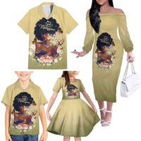 Personalized I Am God's Masterpiece Family Matching Off Shoulder Long Sleeve Dress and Hawaiian Shirt African Women - Wonder Print Shop