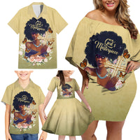 Personalized I Am God's Masterpiece Family Matching Off Shoulder Short Dress and Hawaiian Shirt African Women - Wonder Print Shop