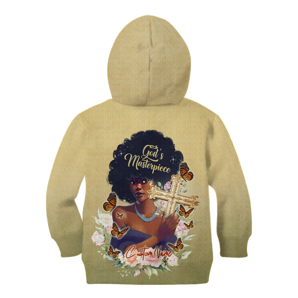 Personalized I Am God's Masterpiece Kid Hoodie African Women - Wonder Print Shop