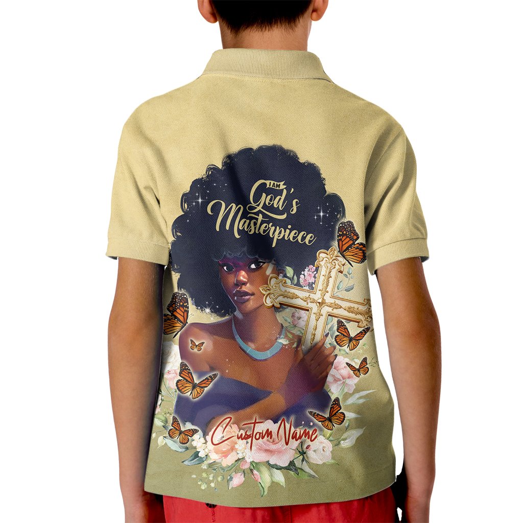 Personalized I Am God's Masterpiece Kid Polo Shirt African Women - Wonder Print Shop