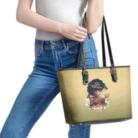 Personalized I Am God's Masterpiece Leather Tote Bag African Women - Wonder Print Shop