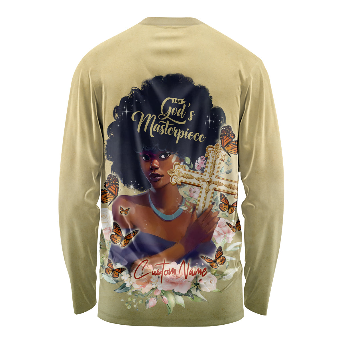 Personalized I Am God's Masterpiece Long Sleeve Shirt African Women - Wonder Print Shop