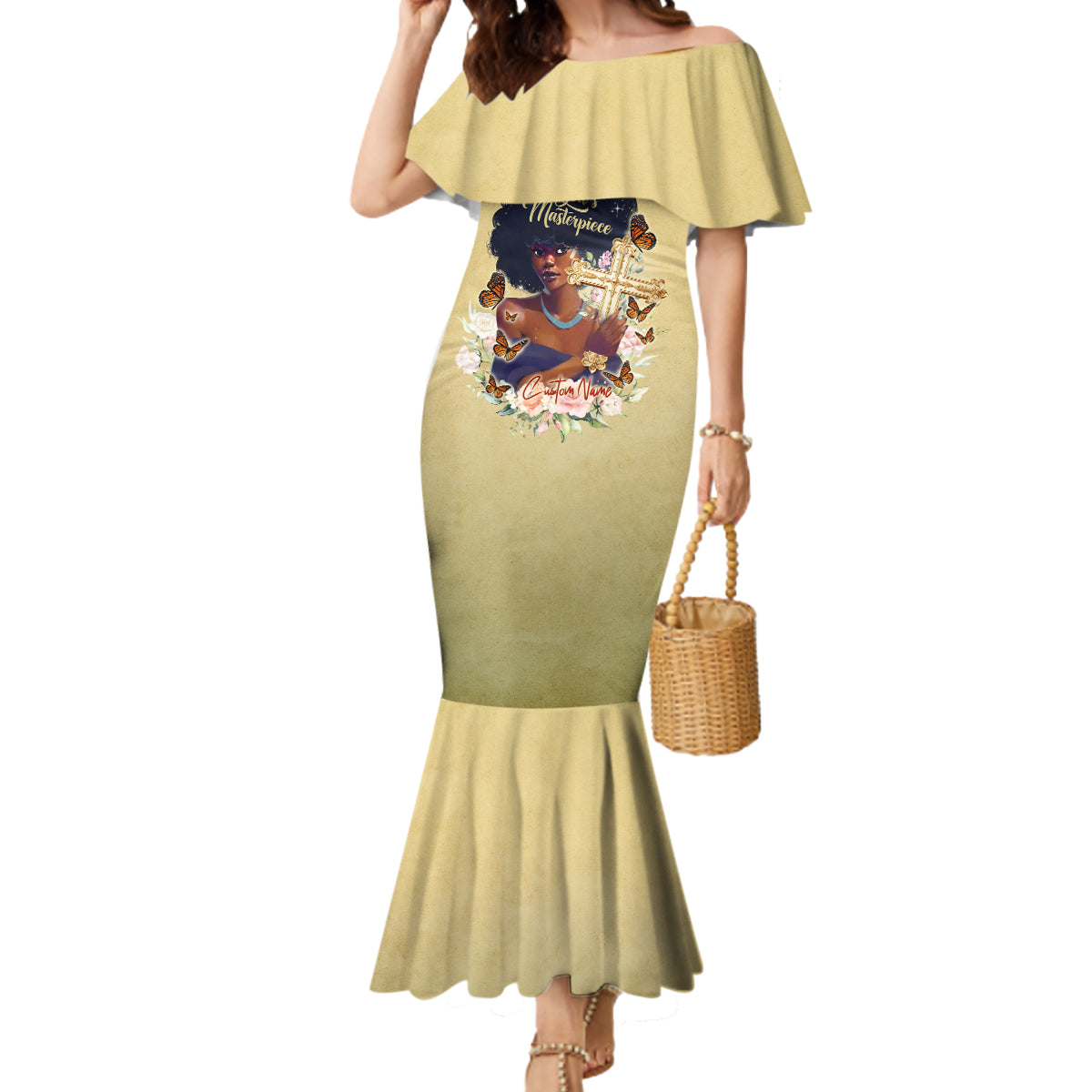 Personalized I Am God's Masterpiece Mermaid Dress African Women - Wonder Print Shop