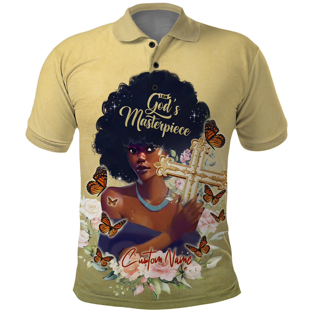 Personalized I Am God's Masterpiece Polo Shirt African Women - Wonder Print Shop