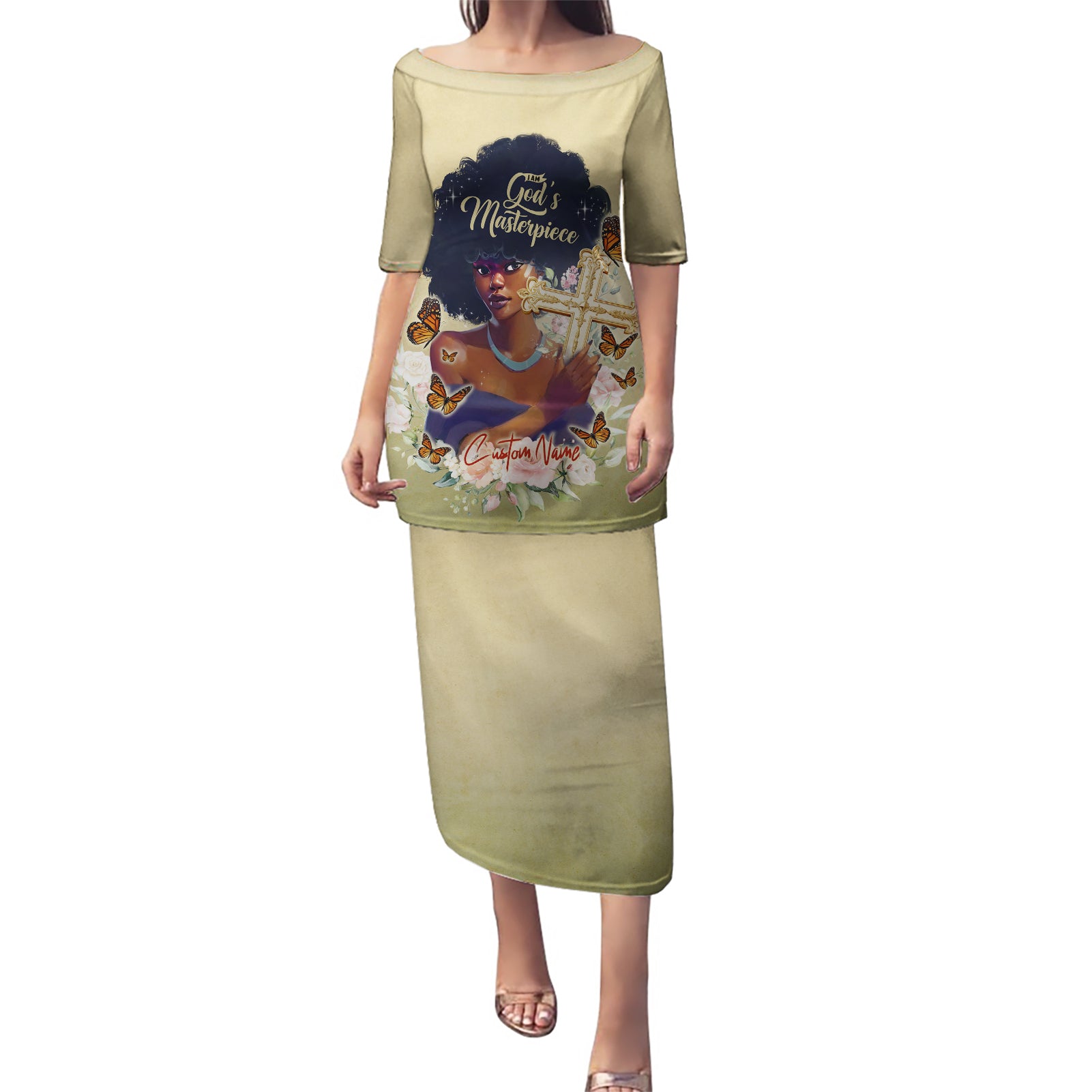 Personalized I Am God's Masterpiece Puletasi African Women - Wonder Print Shop