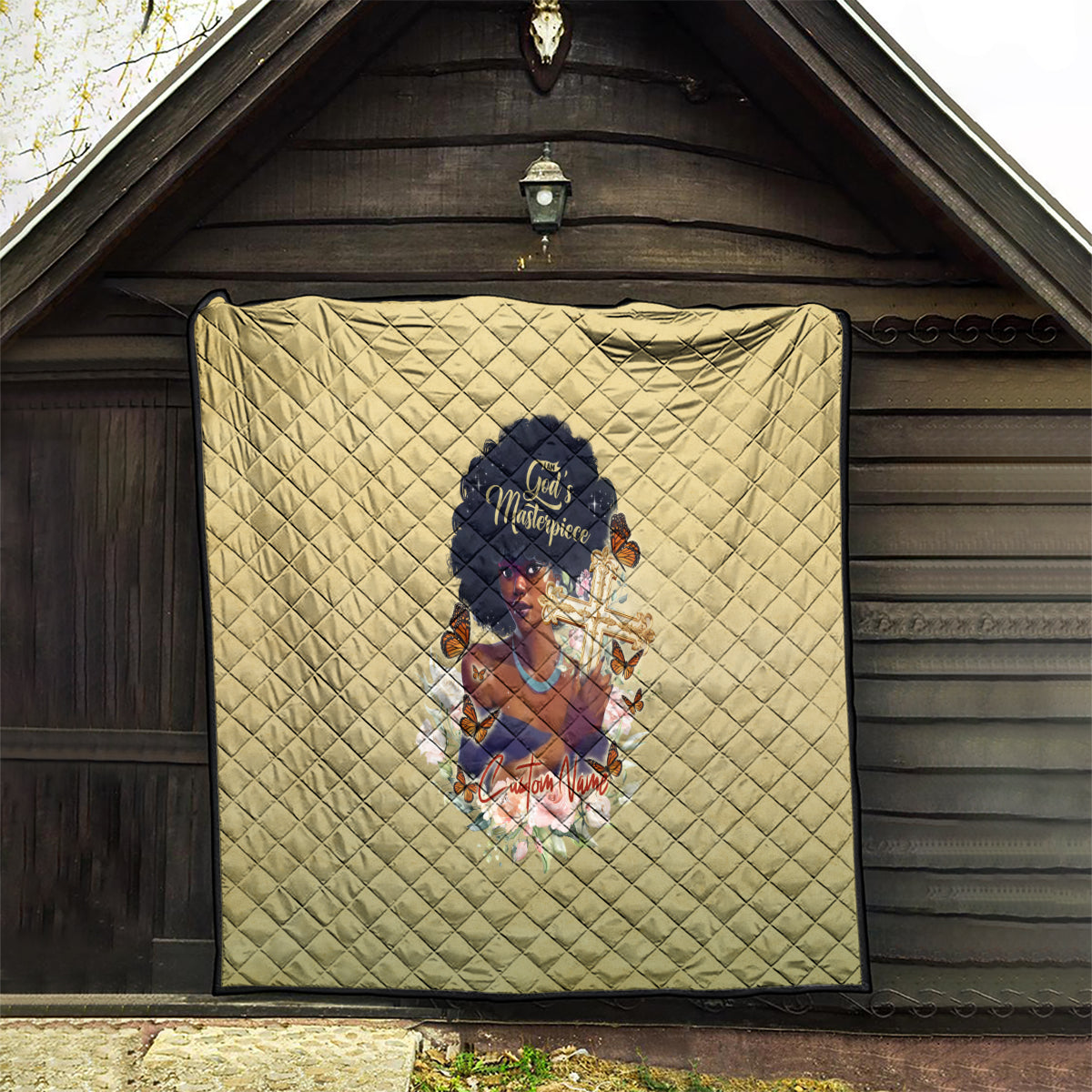 Personalized I Am God's Masterpiece Quilt African Women - Wonder Print Shop