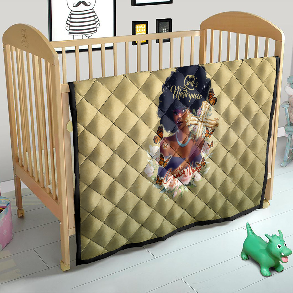 Personalized I Am God's Masterpiece Quilt African Women - Wonder Print Shop