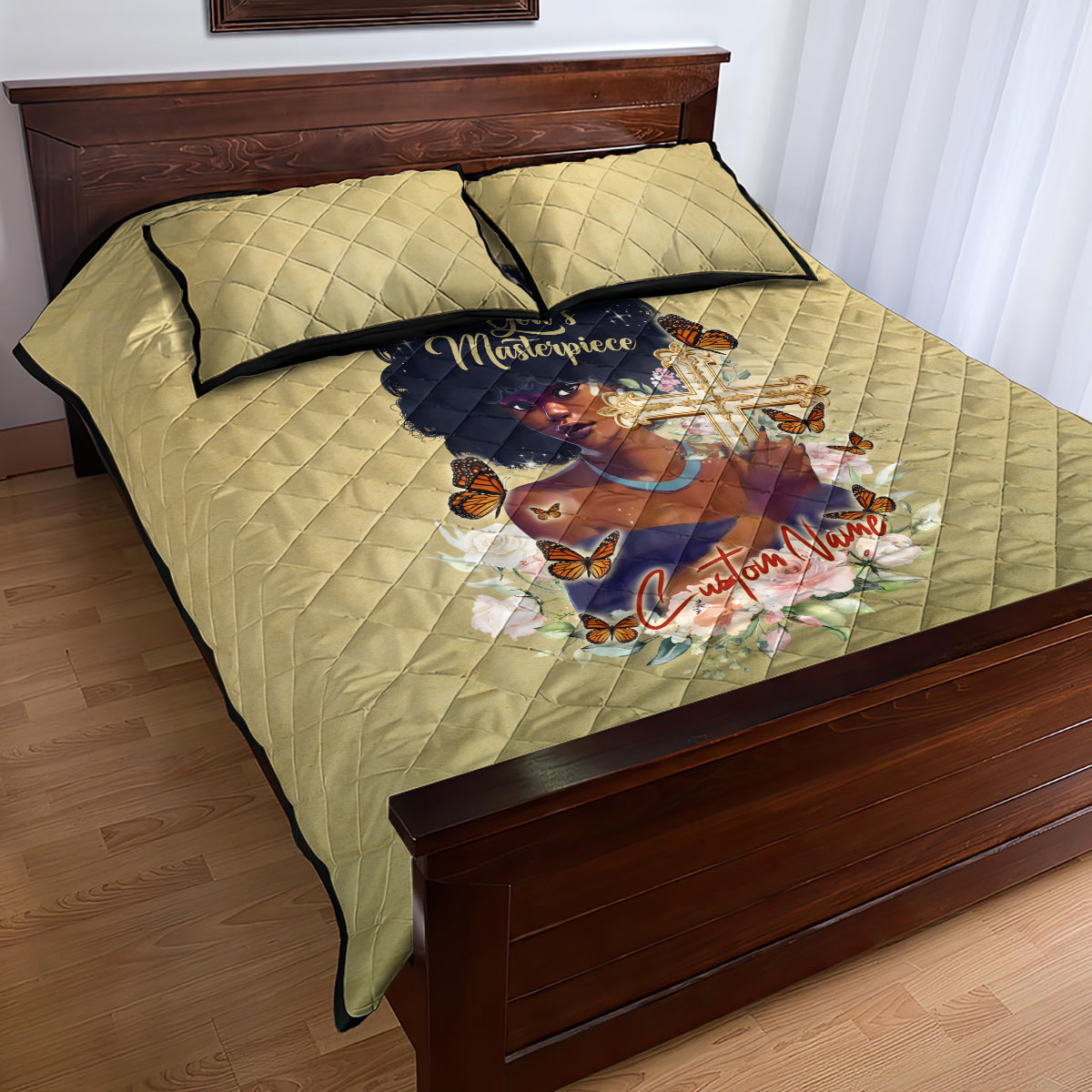 Personalized I Am God's Masterpiece Quilt Bed Set African Women - Wonder Print Shop