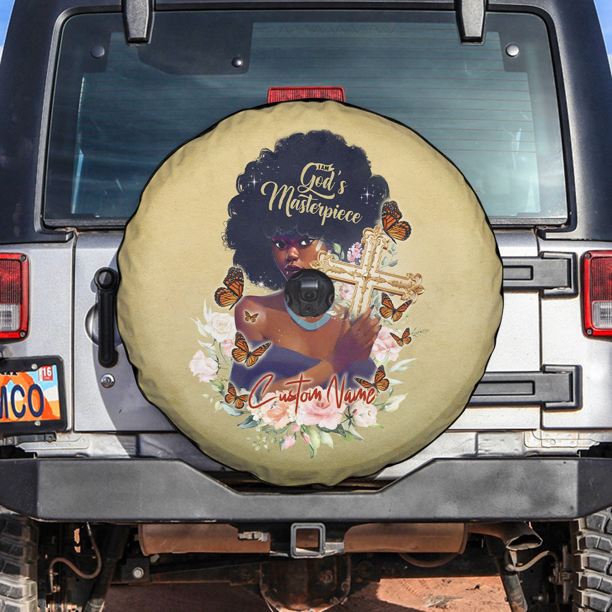 Personalized I Am God's Masterpiece Spare Tire Cover African Women - Wonder Print Shop