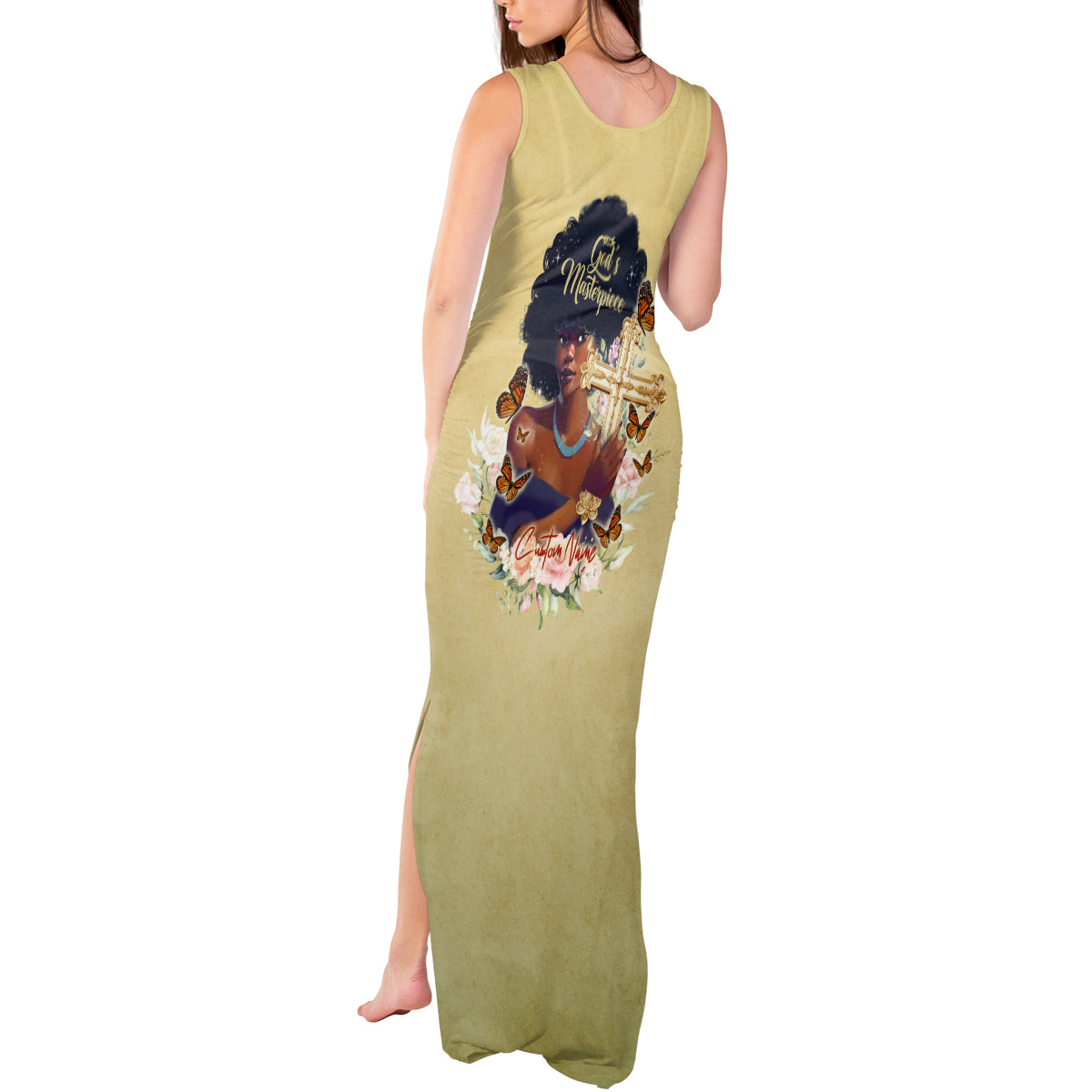 Personalized I Am God's Masterpiece Tank Maxi Dress African Women - Wonder Print Shop