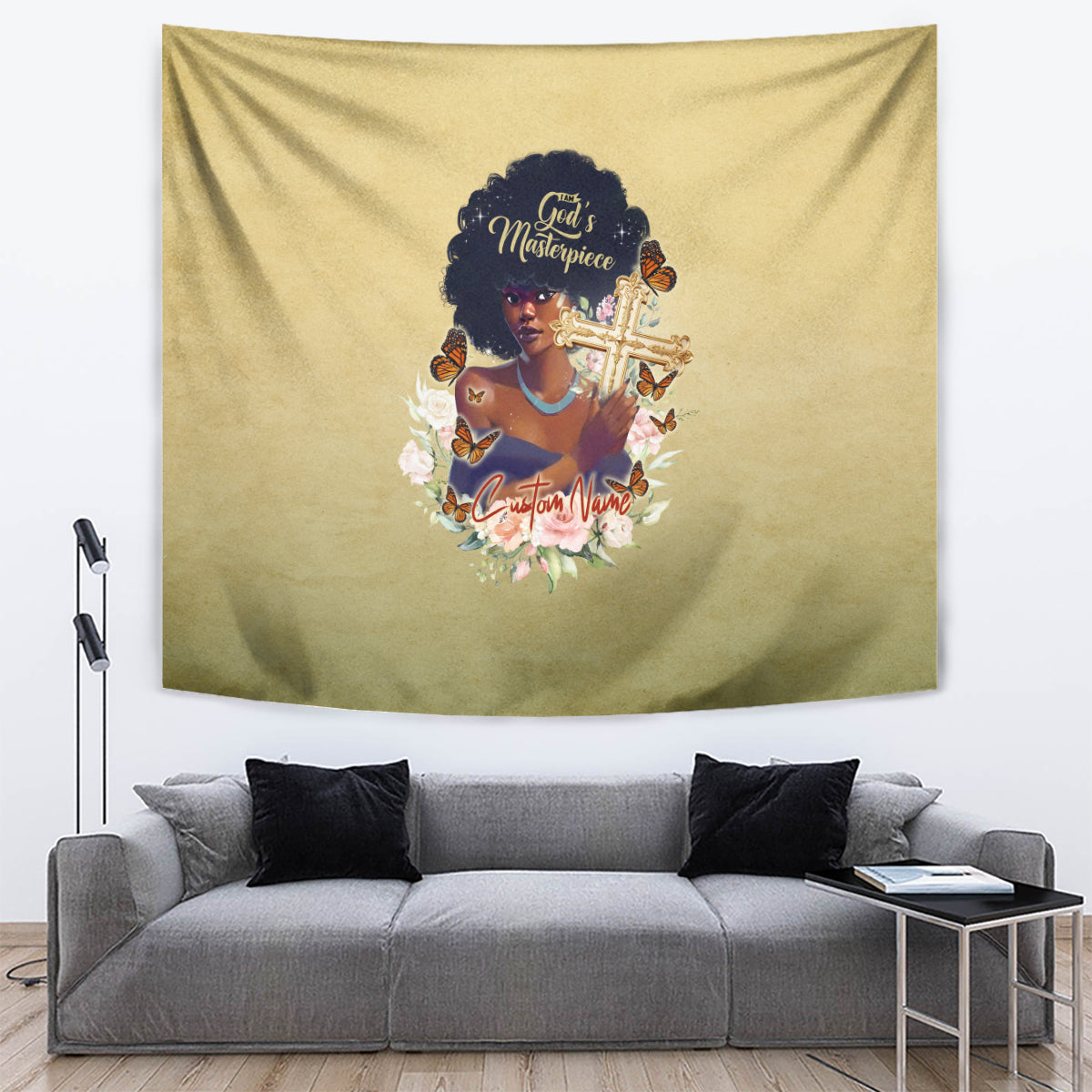 Personalized I Am God's Masterpiece Tapestry African Women - Wonder Print Shop