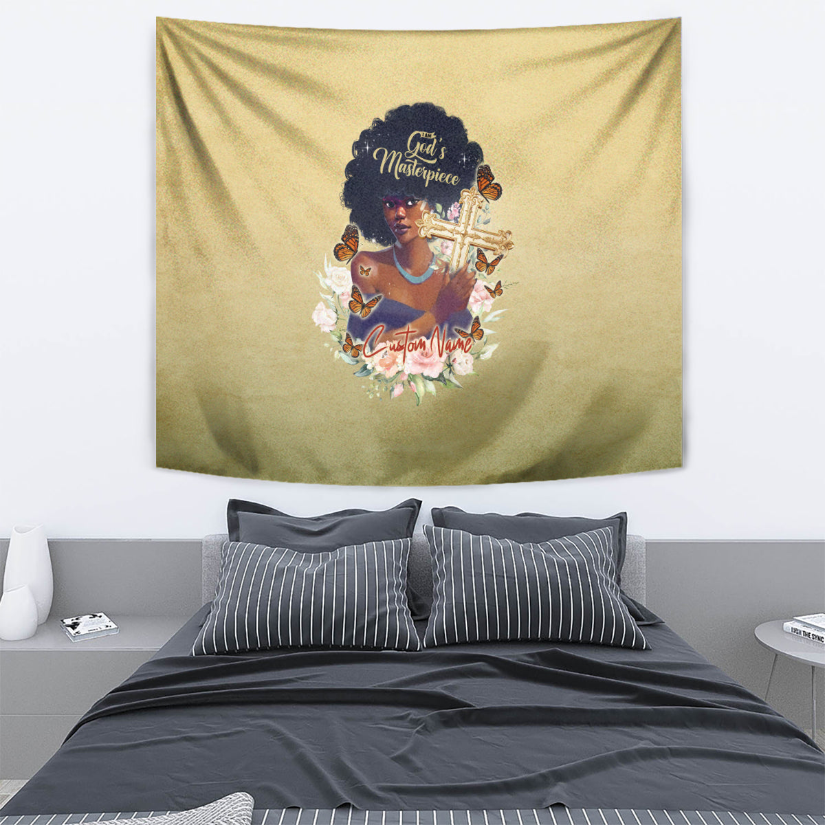 Personalized I Am God's Masterpiece Tapestry African Women - Wonder Print Shop