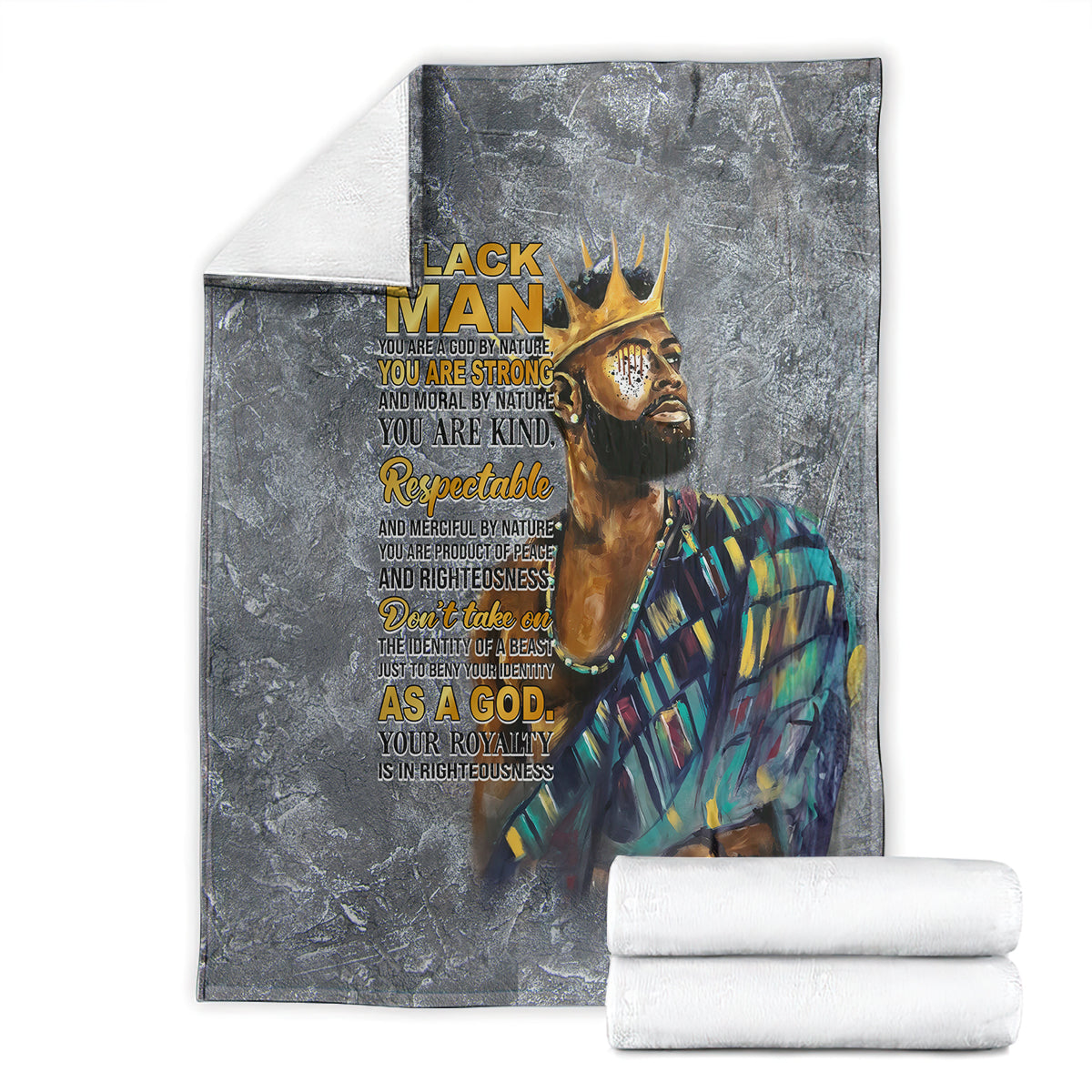 Black Man Africa Blanket Naturally King