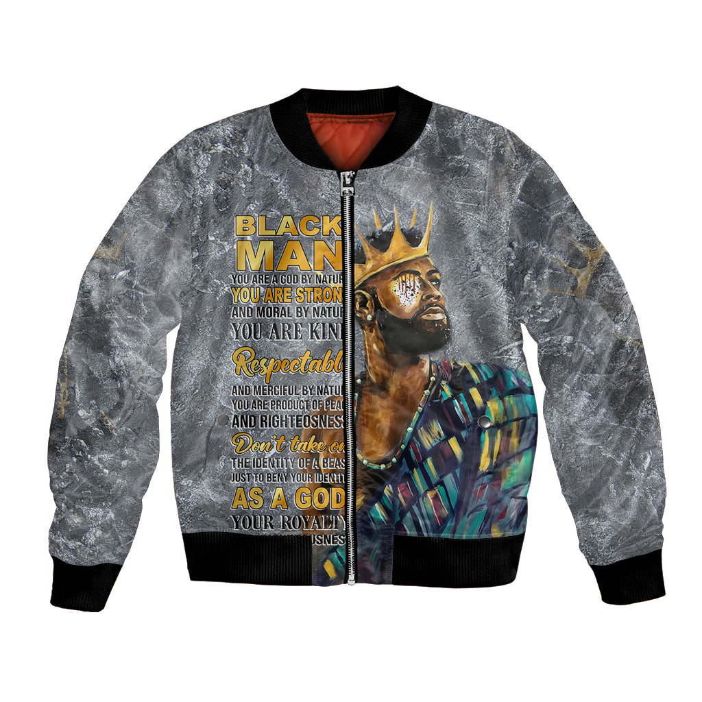 Black Man Africa Bomber Jacket Naturally King - Wonder Print Shop