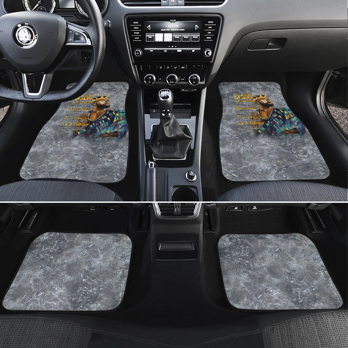 Black Man Africa Car Mats Naturally King - Wonder Print Shop