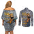 Black Man Africa Couples Matching Off Shoulder Short Dress and Long Sleeve Button Shirt Naturally King - Wonder Print Shop