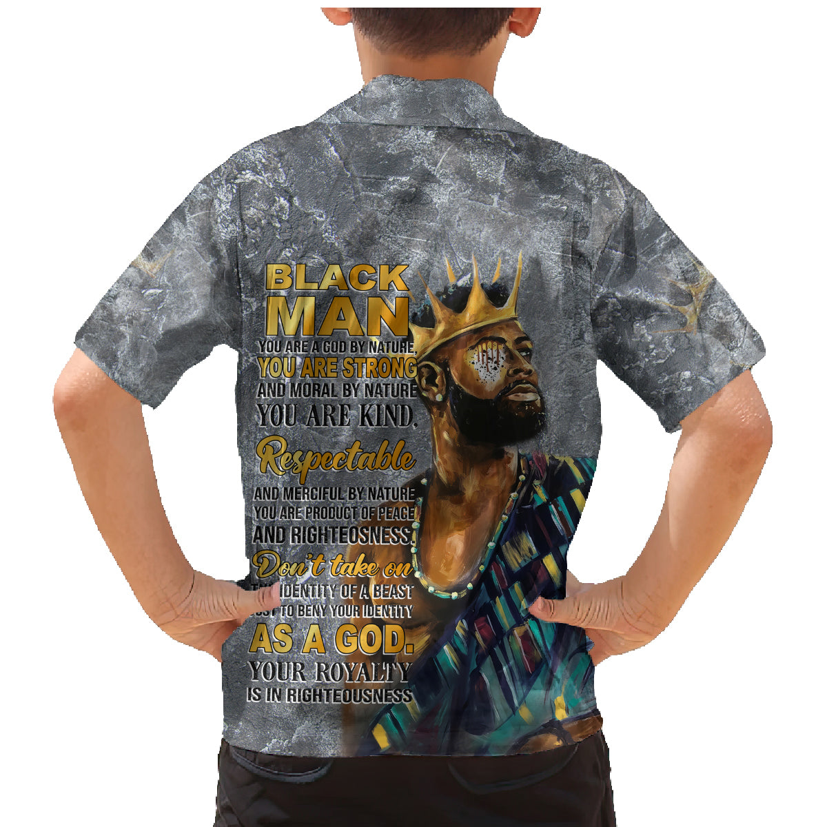 Black Man Africa Family Matching Mermaid Dress and Hawaiian Shirt Naturally King - Wonder Print Shop