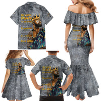 Black Man Africa Family Matching Mermaid Dress and Hawaiian Shirt Naturally King - Wonder Print Shop