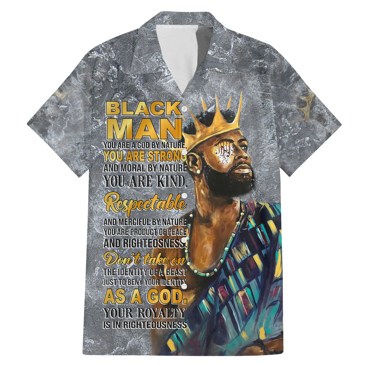 Black Man Africa Family Matching Mermaid Dress and Hawaiian Shirt Naturally King - Wonder Print Shop