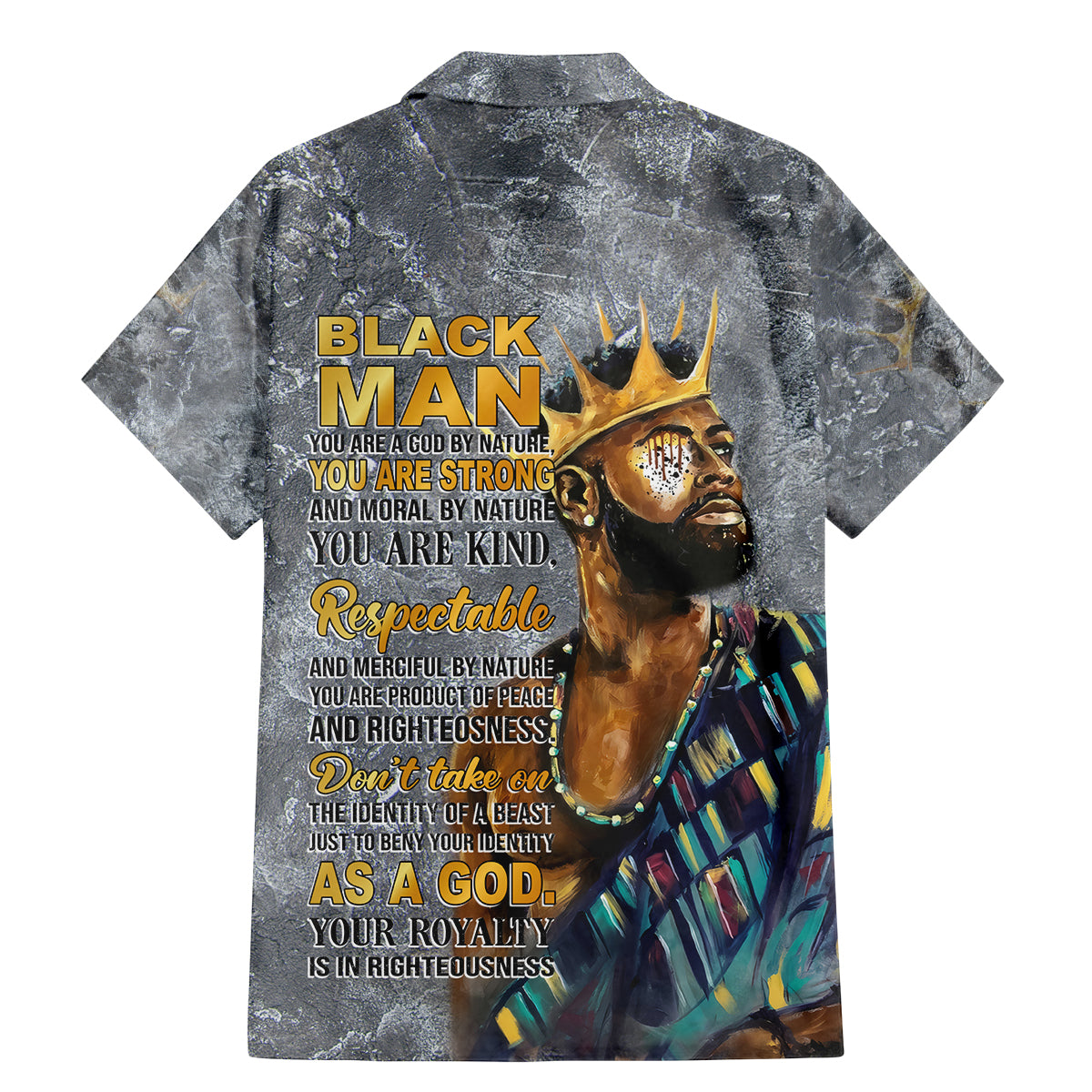 Black Man Africa Family Matching Mermaid Dress and Hawaiian Shirt Naturally King - Wonder Print Shop