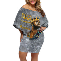 Black Man Africa Family Matching Off Shoulder Short Dress and Hawaiian Shirt Naturally King - Wonder Print Shop