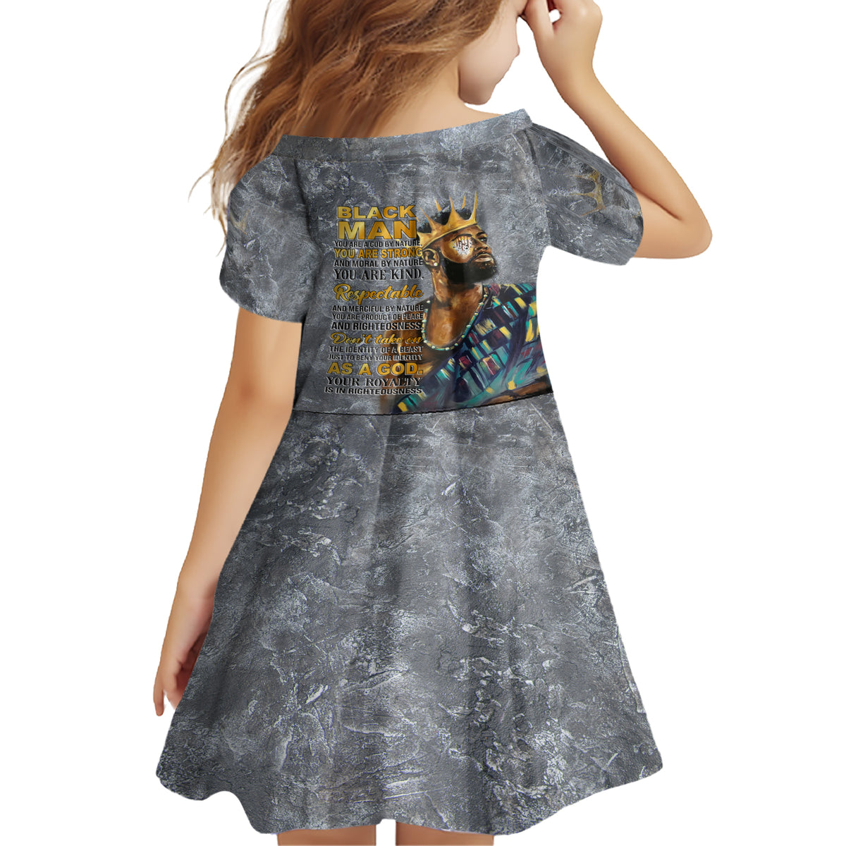 Black Man Africa Family Matching Short Sleeve Bodycon Dress and Hawaiian Shirt Naturally King - Wonder Print Shop