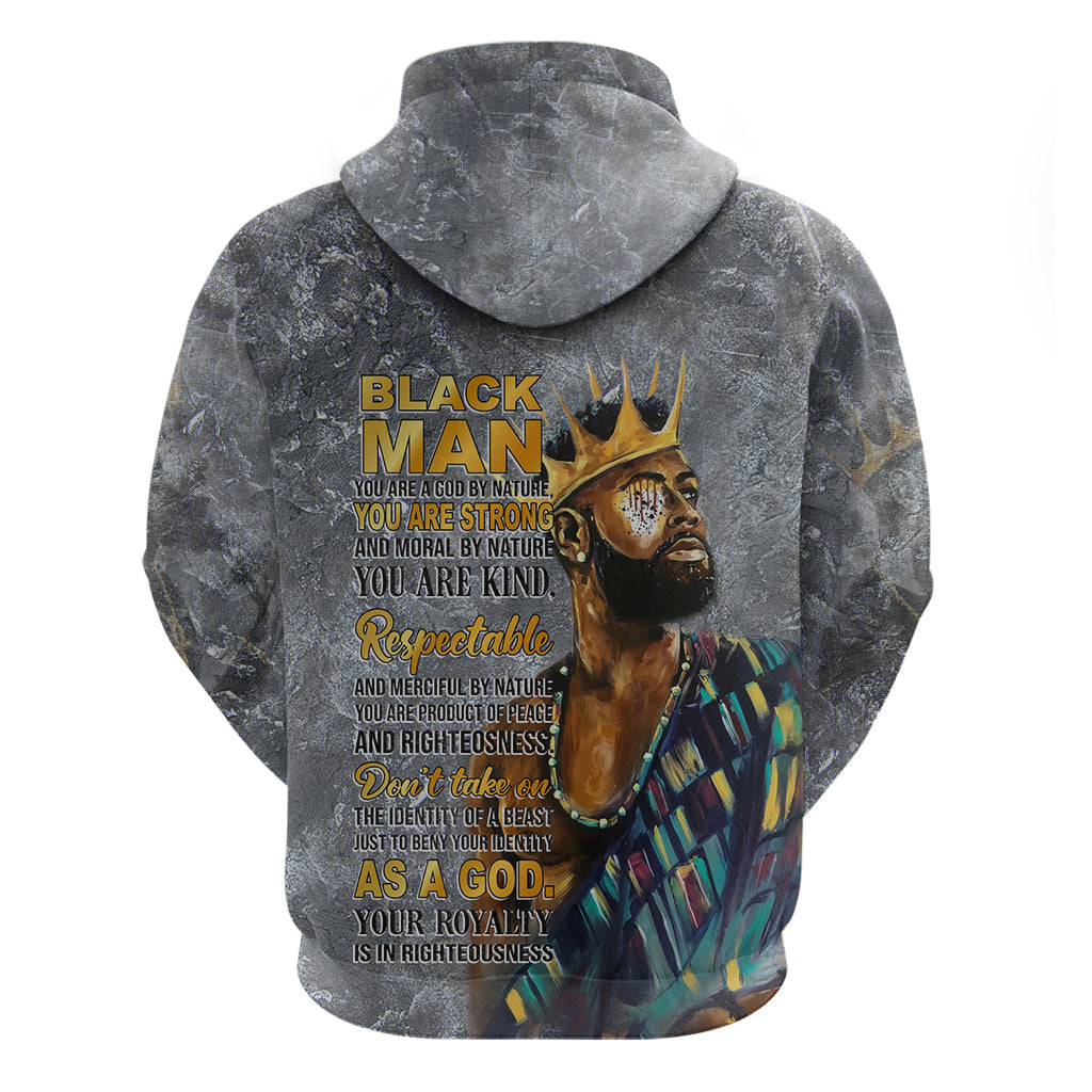 Black Man Africa Hoodie Naturally King - Wonder Print Shop