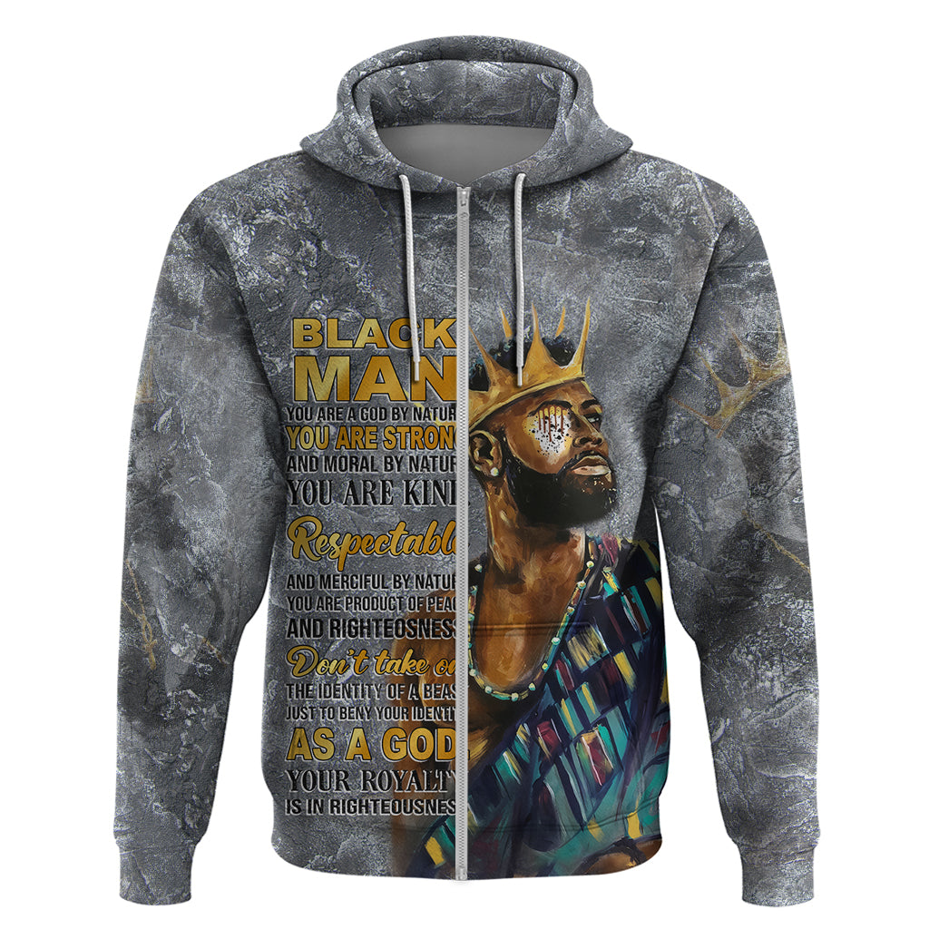 Black Man Africa Hoodie Naturally King - Wonder Print Shop