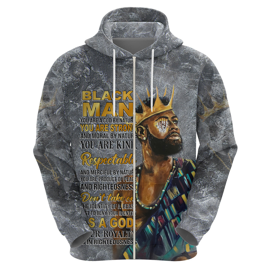 Black Man Africa Hoodie Naturally King - Wonder Print Shop