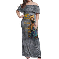 Black Man Africa Off Shoulder Maxi Dress Naturally King - Wonder Print Shop