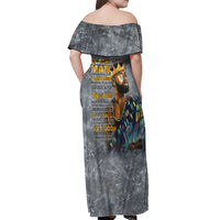 Black Man Africa Off Shoulder Maxi Dress Naturally King - Wonder Print Shop