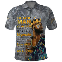 Black Man Africa Polo Shirt Naturally King - Wonder Print Shop