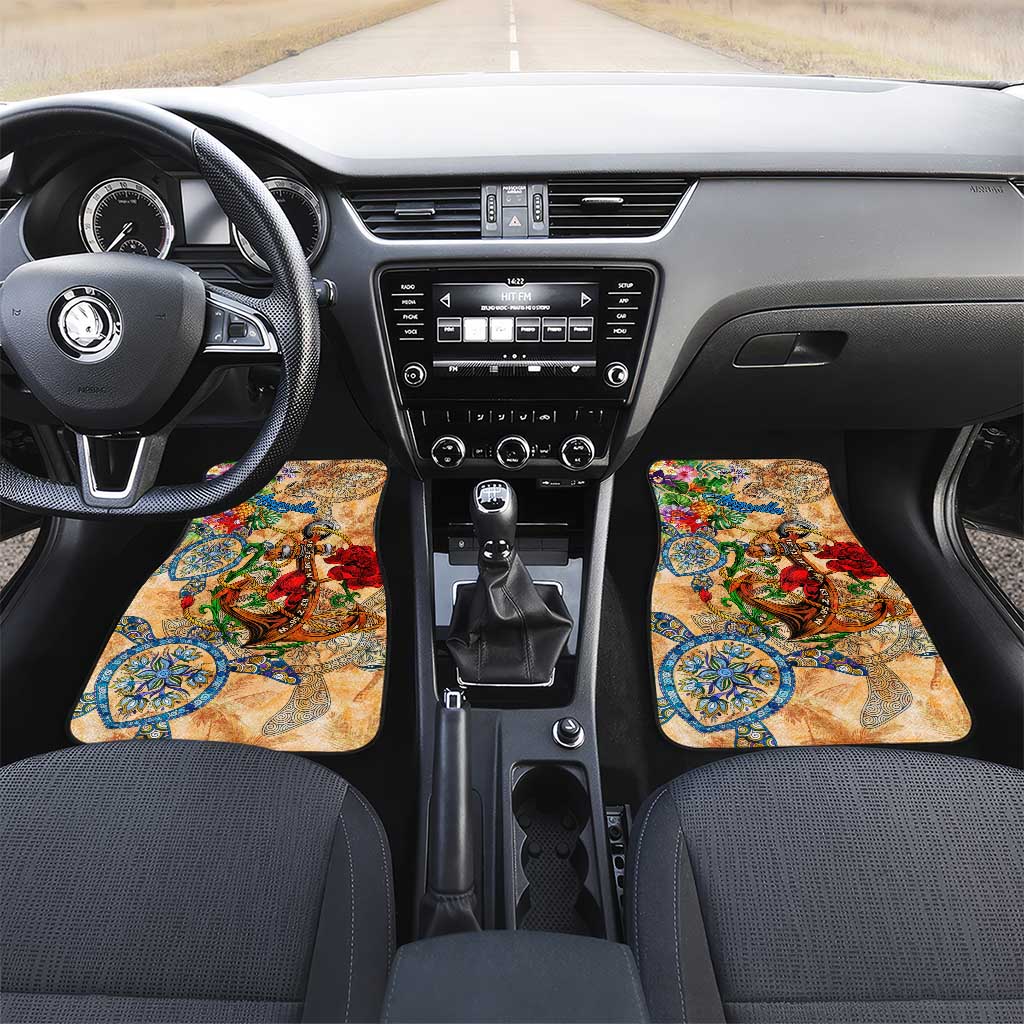 Anguilla Car Mats Geographic Coordinate Anchor - Turlte Tropical