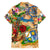 Anguilla Family Matching Summer Maxi Dress and Hawaiian Shirt Geographic Coordinate Anchor - Turlte Tropical