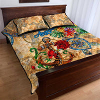 Anguilla Quilt Bed Set Geographic Coordinate Anchor - Turlte Tropical