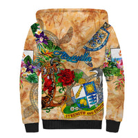 Anguilla Sherpa Hoodie Geographic Coordinate Anchor - Turlte Tropical