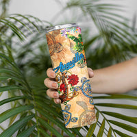 Anguilla Skinny Tumbler Geographic Coordinate Anchor - Turlte Tropical