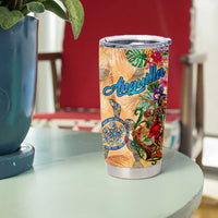 Anguilla Tumbler Cup Geographic Coordinate Anchor - Turlte Tropical