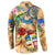 Aruba Button Sweatshirt Geographic Coordinate Anchor - Turlte Tropical